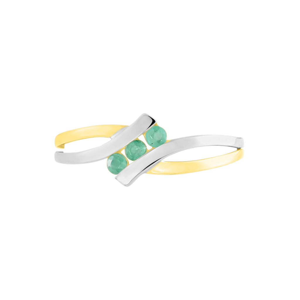 Bague Prudie Or Bicolore émeraude