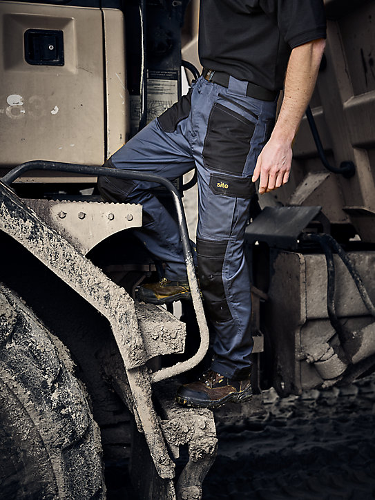 Pantalon à poches multiples Harrier gris Site taille 44
