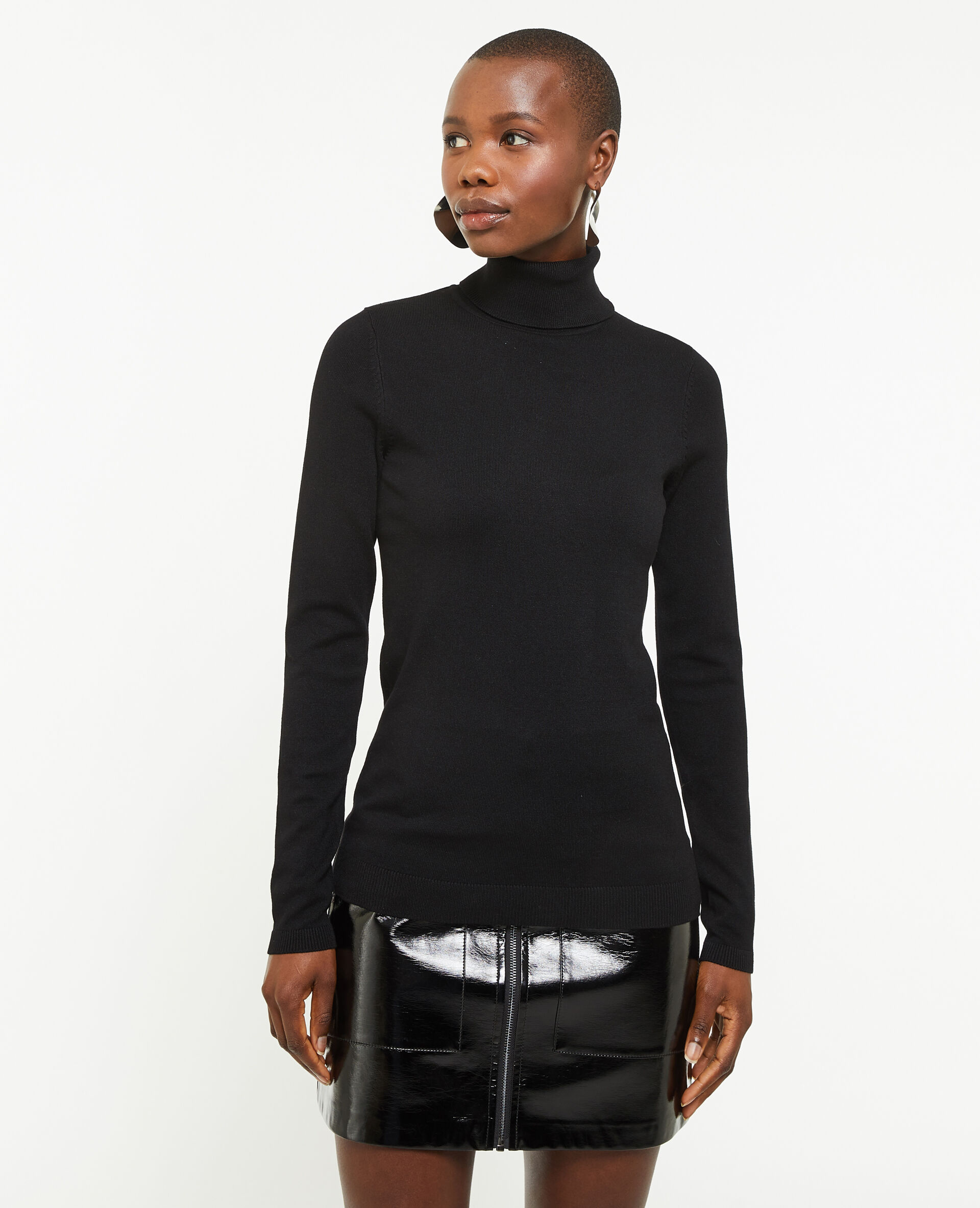 Pull à col roulé - Noir
