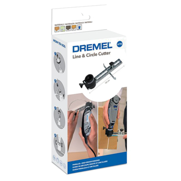 Dremel multitool accessoires - lijn- en cirkelgeleider   spiraalmes - tot 300 mm