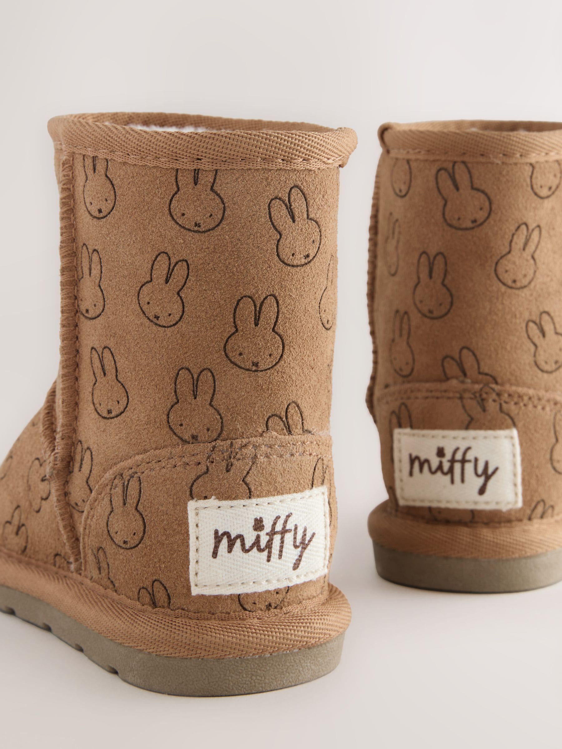 Lichtbruin - Miffy Tall Suede Pull-On Boots