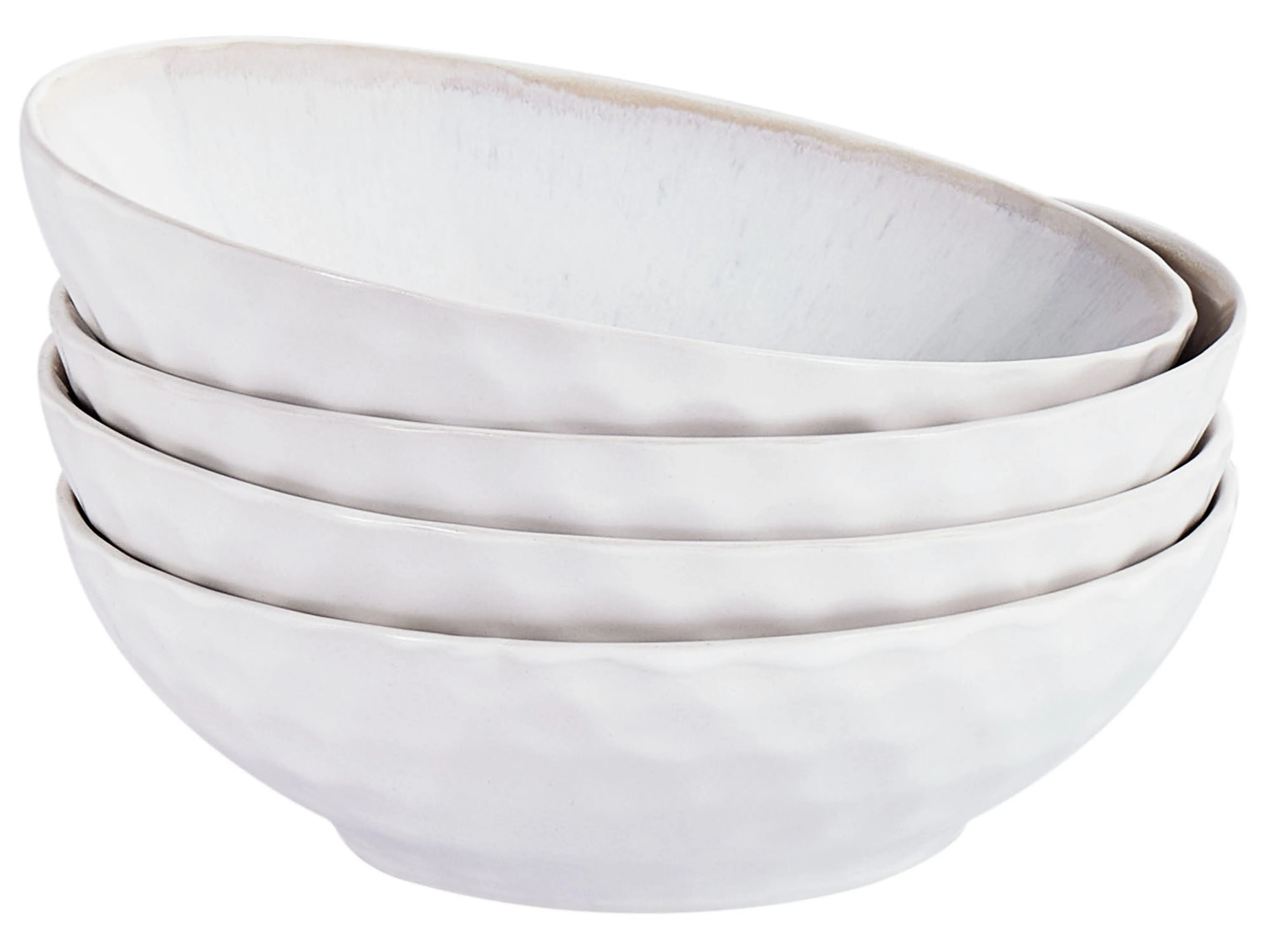 Set van 4 diepe borden SESAME Steengoed Lichtgrijs