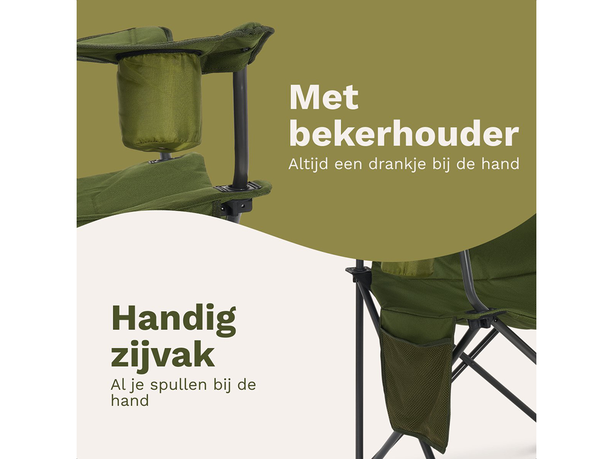 TRVLMORE Small Plus Green vouwstoel - Set van 2