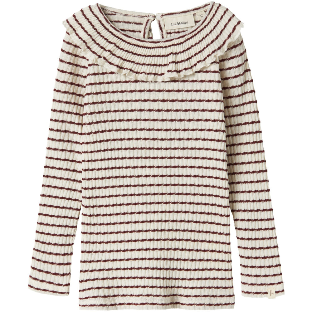 Køb Lil'Atelier Hot Chocolate Nmfosophia Ls Slim Top Lil