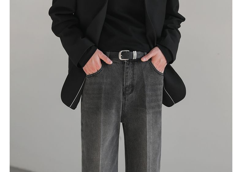 Remeefa - Mid Rise Washed Loose Fit Jeans