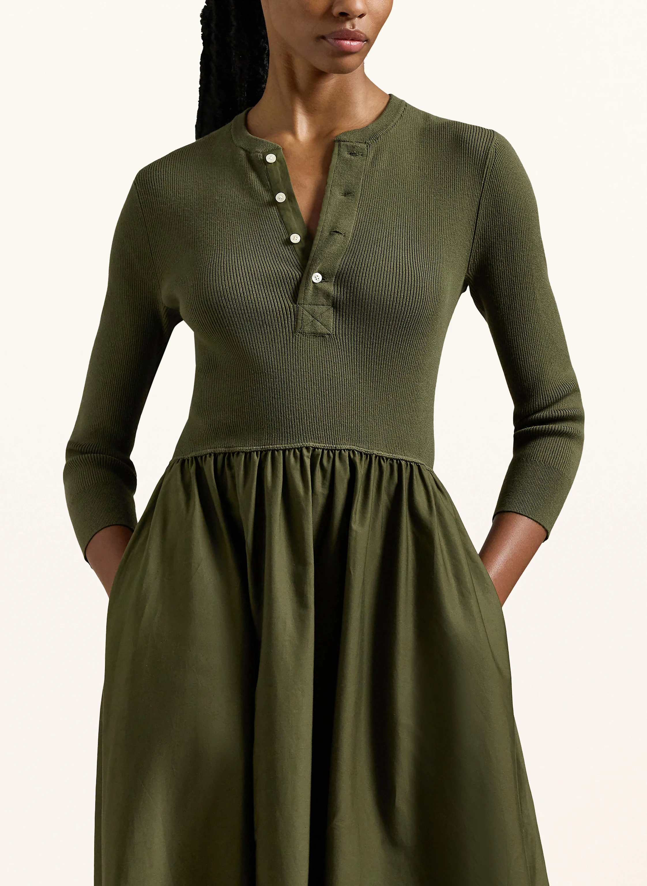POLO RALPH LAUREN Kleid im Materialmix