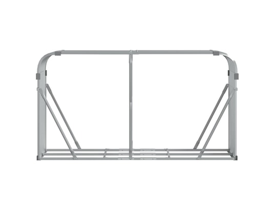 VIDAXL - Sac à outils Porte-bûches argenté 180x45x100 cm acier galvanisé
