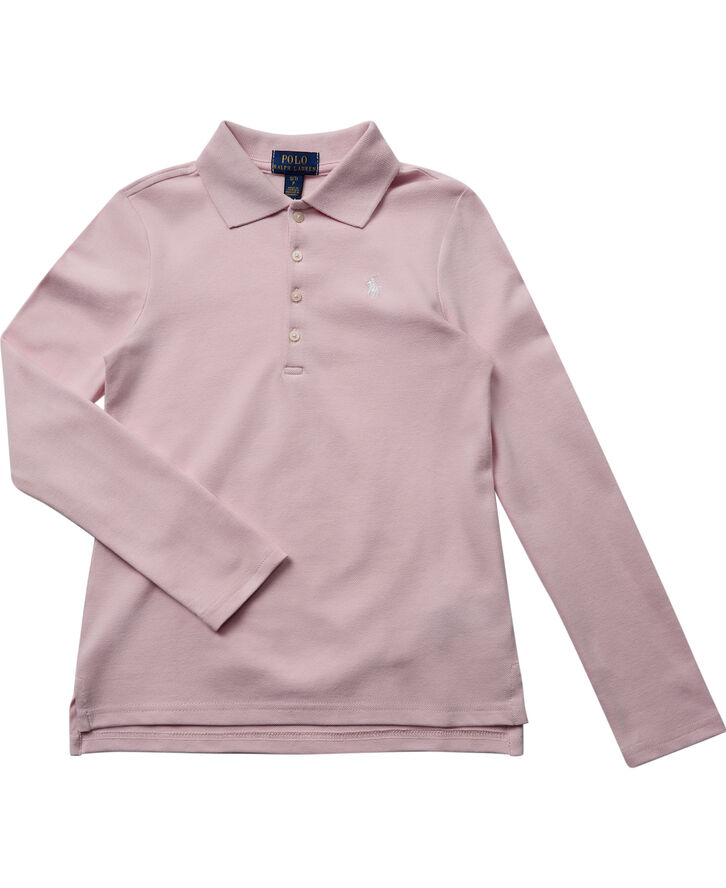 Polo Ralph Lauren STRETCH MESH-LS POLO SHRT-TP-KNT Pink