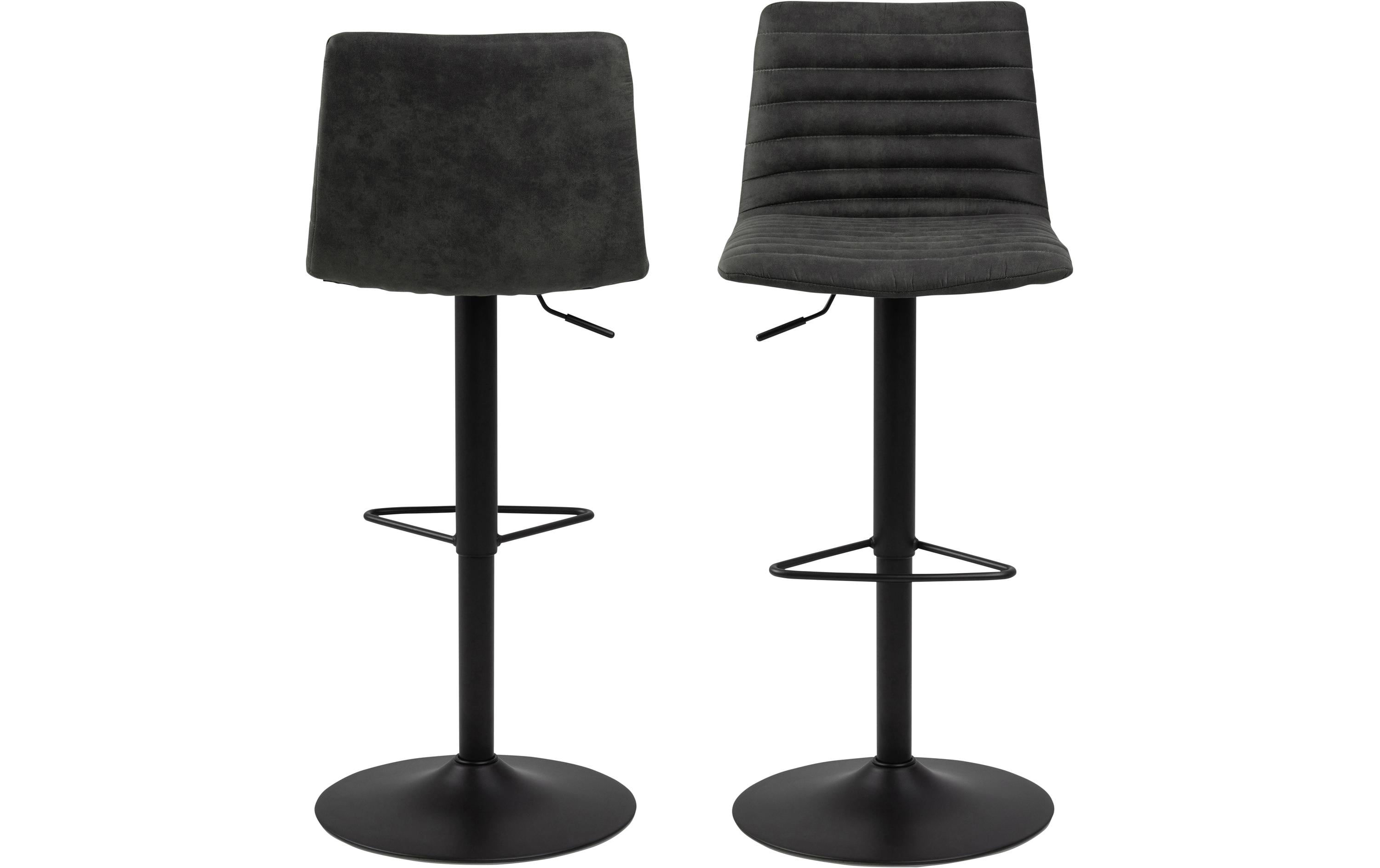 Barhocker Kimmy, 2 Stück, 50 x 110.5 cm, Anthrazit<br>Barstühle mit geradlinigem Design