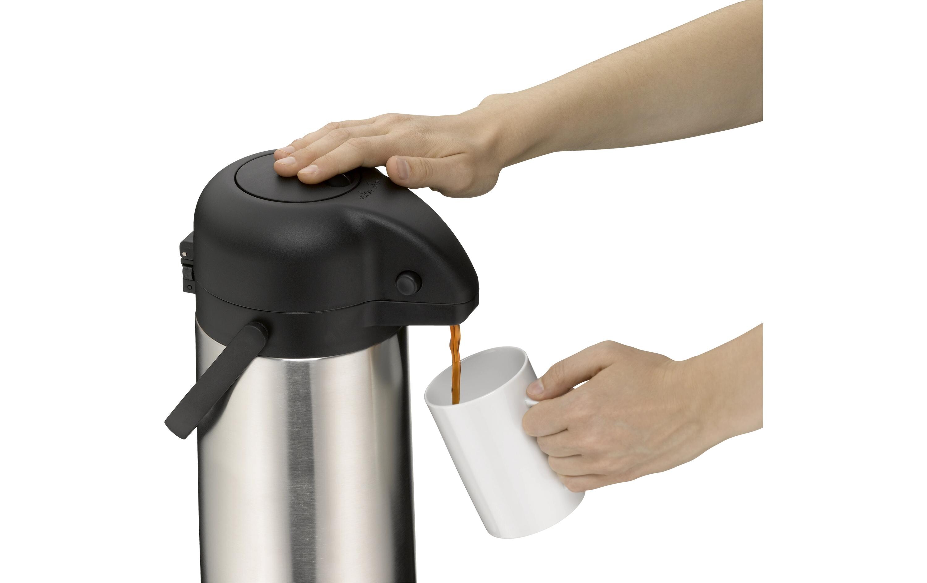 Thermoskanne TT 2500 ml, Schwarz/SilberKaraffe aus Edelstahl