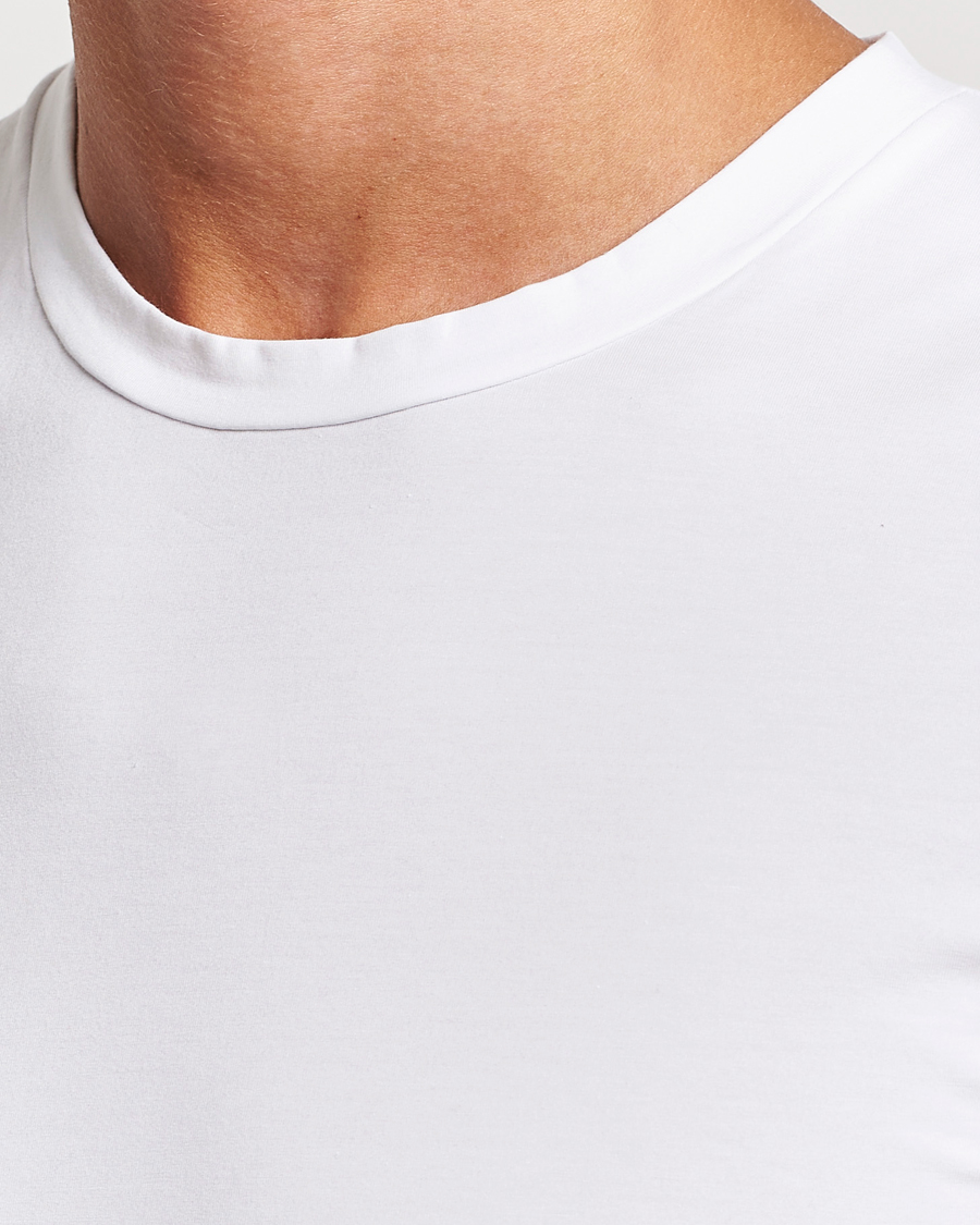 Zegna Stretch Cotton Round Neck T-Shirt White