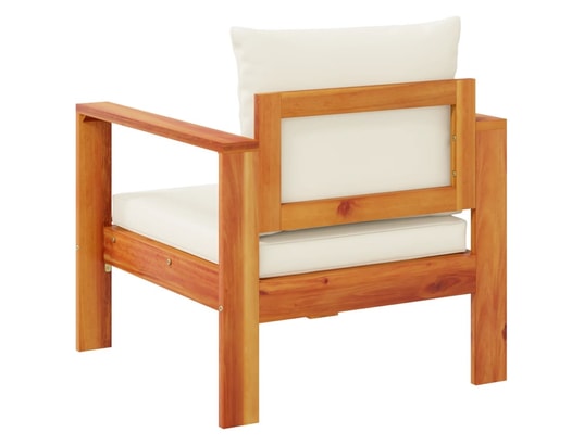 VIDAXL - Fauteuil Chaise de jardin avec coussins bois massif d'acacia