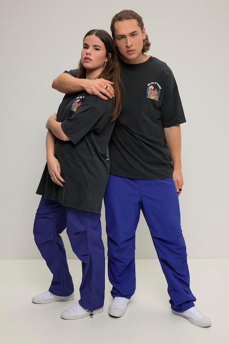 T-Shirt, oversized, Print, Rundhals, Halbarm, Unisex
