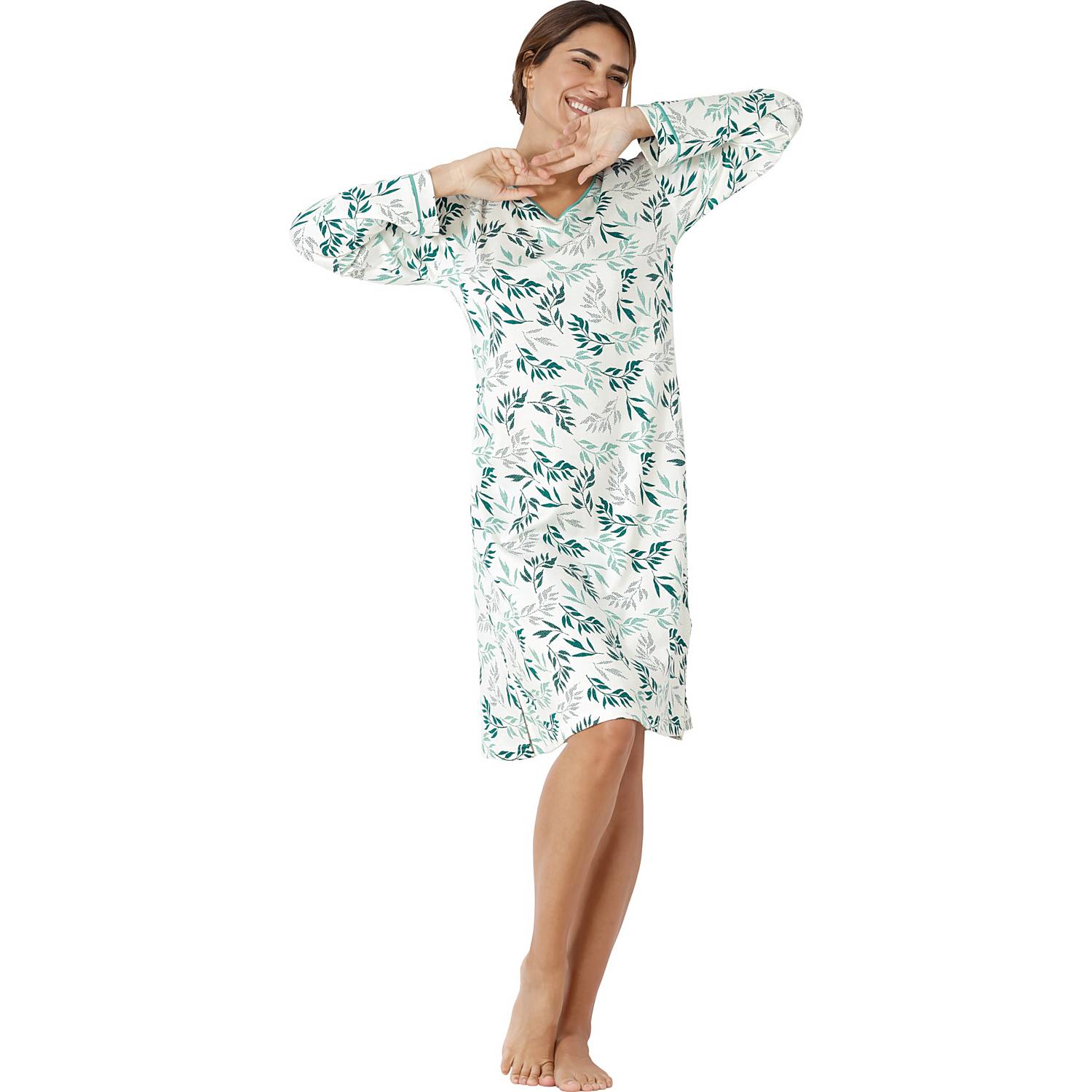 Hajo Interlock-Jersey Damen-Nachthemd