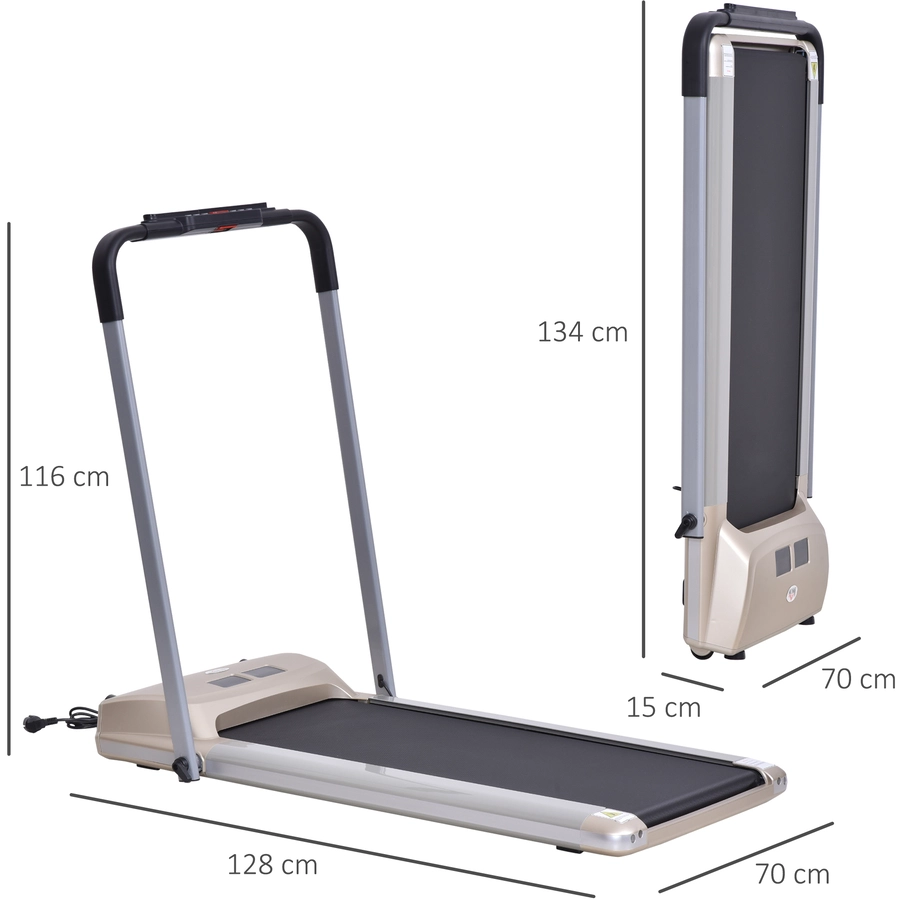 HOMCOM Laufband mit LCD Display silber, schwarz