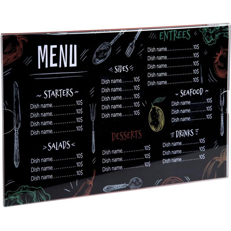 Porte-visuel mural horizontal A4 - Cristal