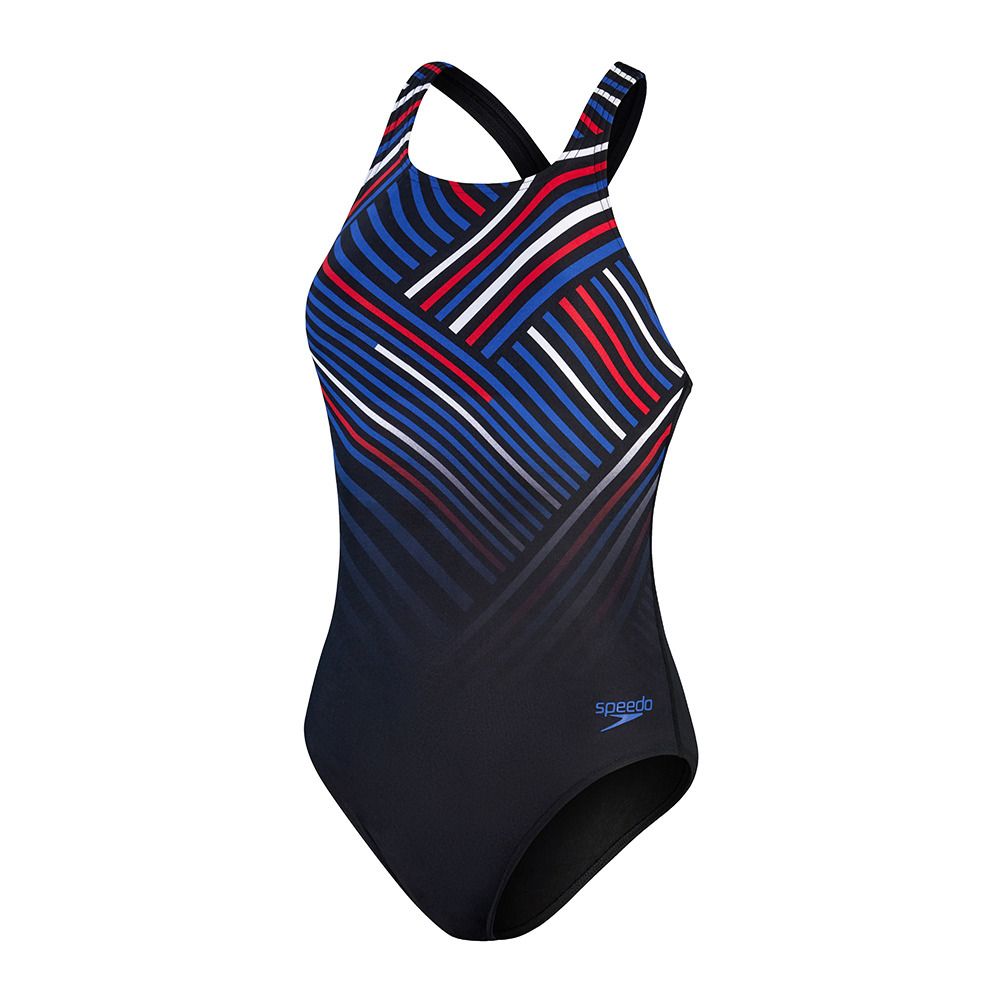 Speedo ECO+ DIGITAL PLACEMENT MEDALIST - Maillot de bain 1 pièce Femme blackblue