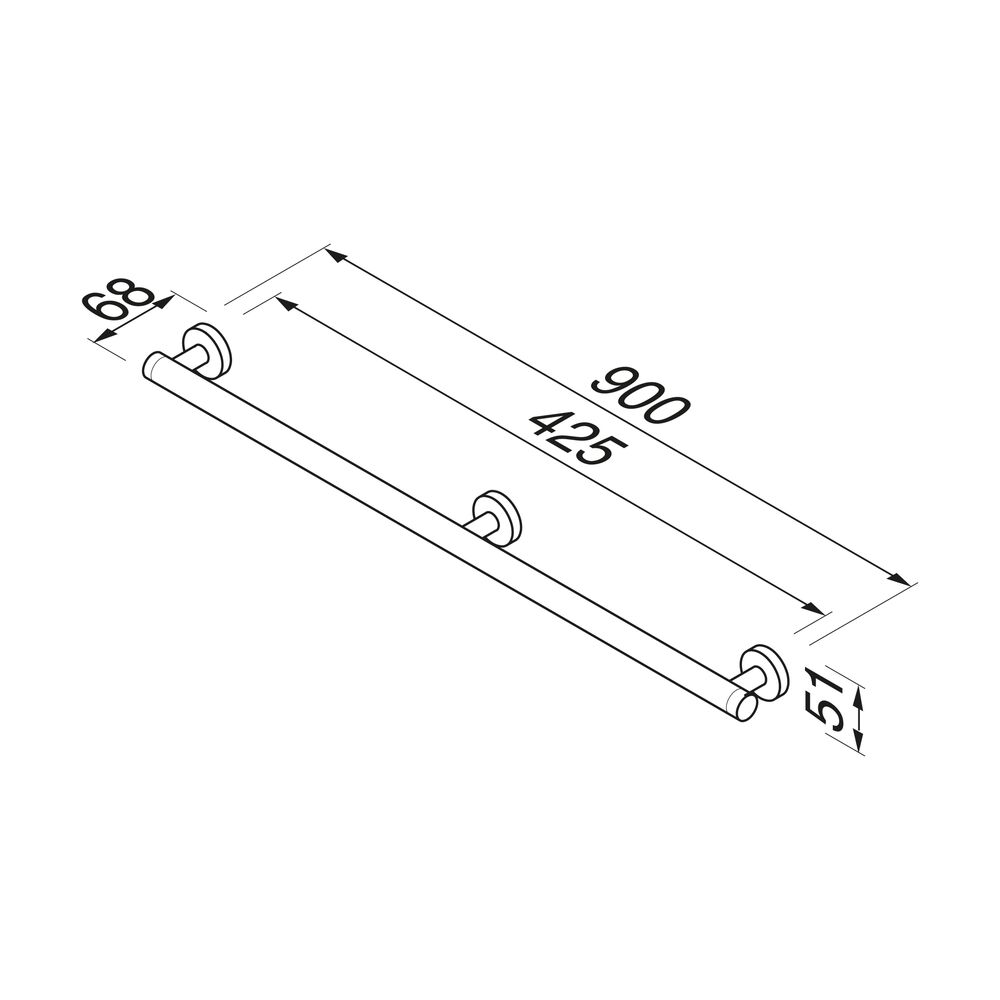 Geesa Comfort & Safety wandbeugel 90cm chroom