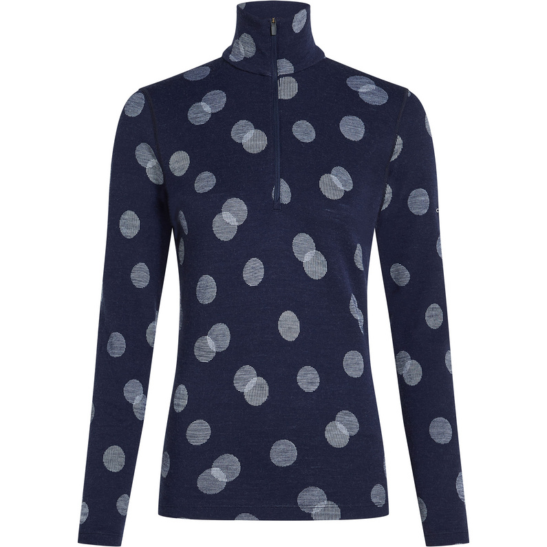 Icebreaker Damen 260 Vertex Falling Flakes Half Zip Longsleeve