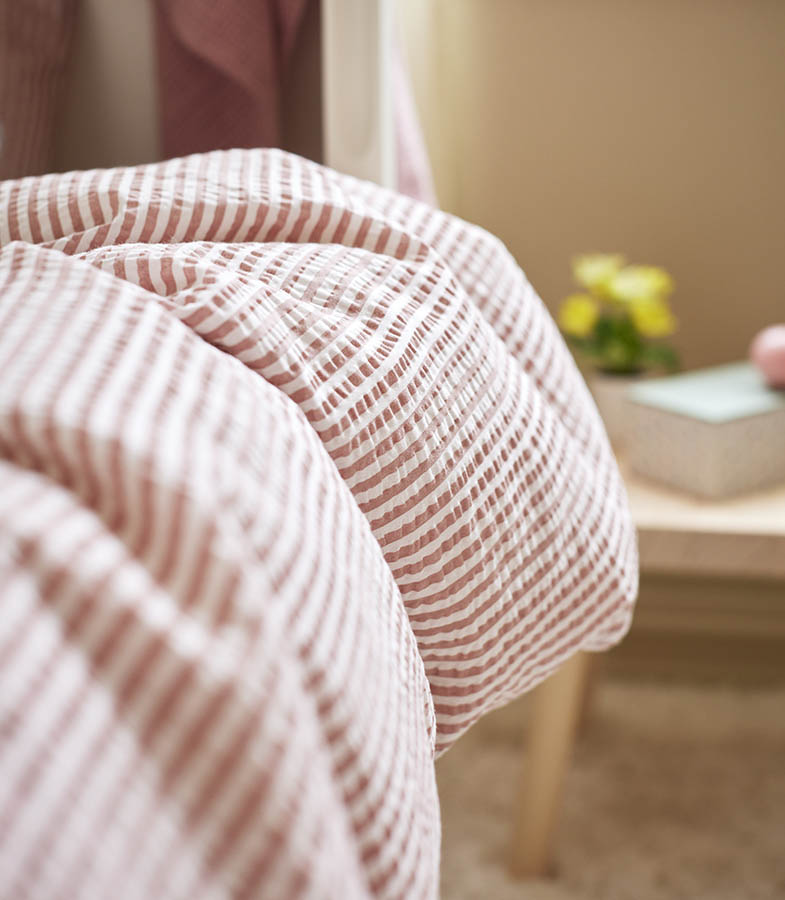 Lykke kreppsengesett 100x140 rosa
