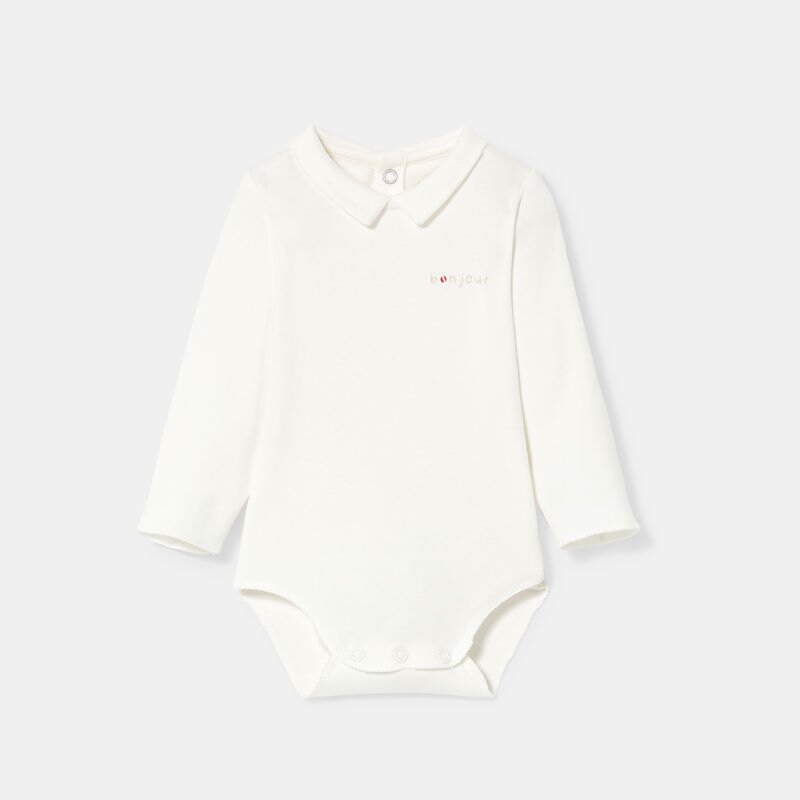 Body coton petit col blanc bébé mixte Absorba Blanc