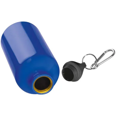Macma Aluminium Trinkflasche mit Karabinerhaken, 500 ml, blau