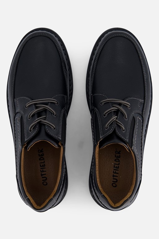 Outfielder Veterschoenen zwart Leer