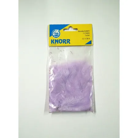 Knorr Prandell Marabufedern, flieder, ca. 10cm, 15 Stück