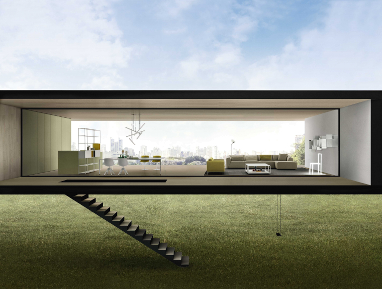 MDF Italia Randomissimo wandplank a/r geel