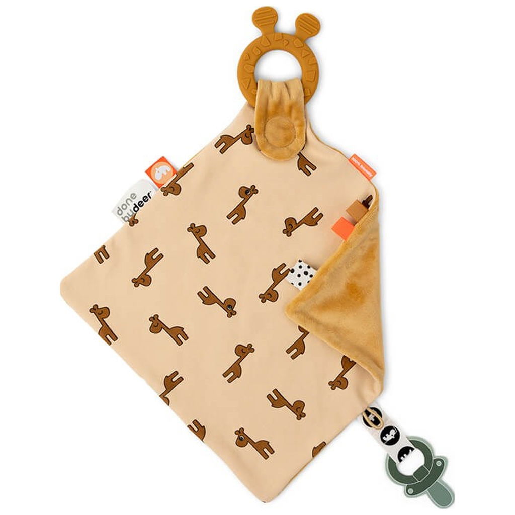 Done by DeerDone by Deer   Kuscheltuch mit Beissring Raffi
