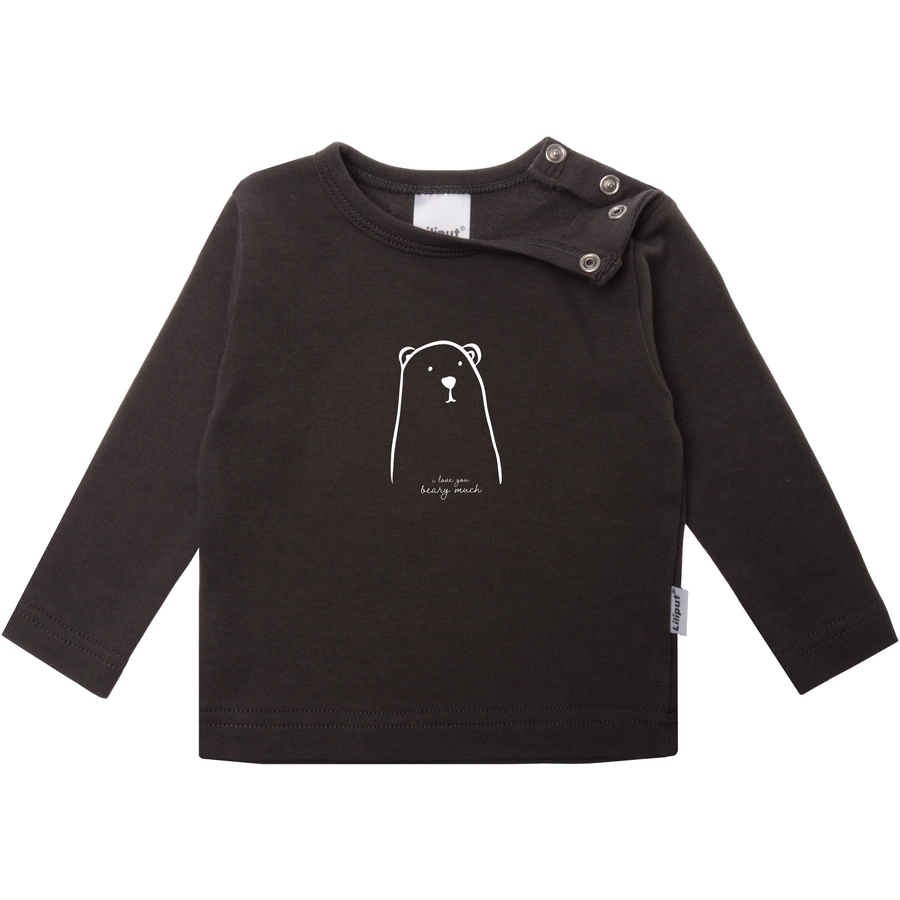Liliput Langarmshirt 'Bär' anthrazit