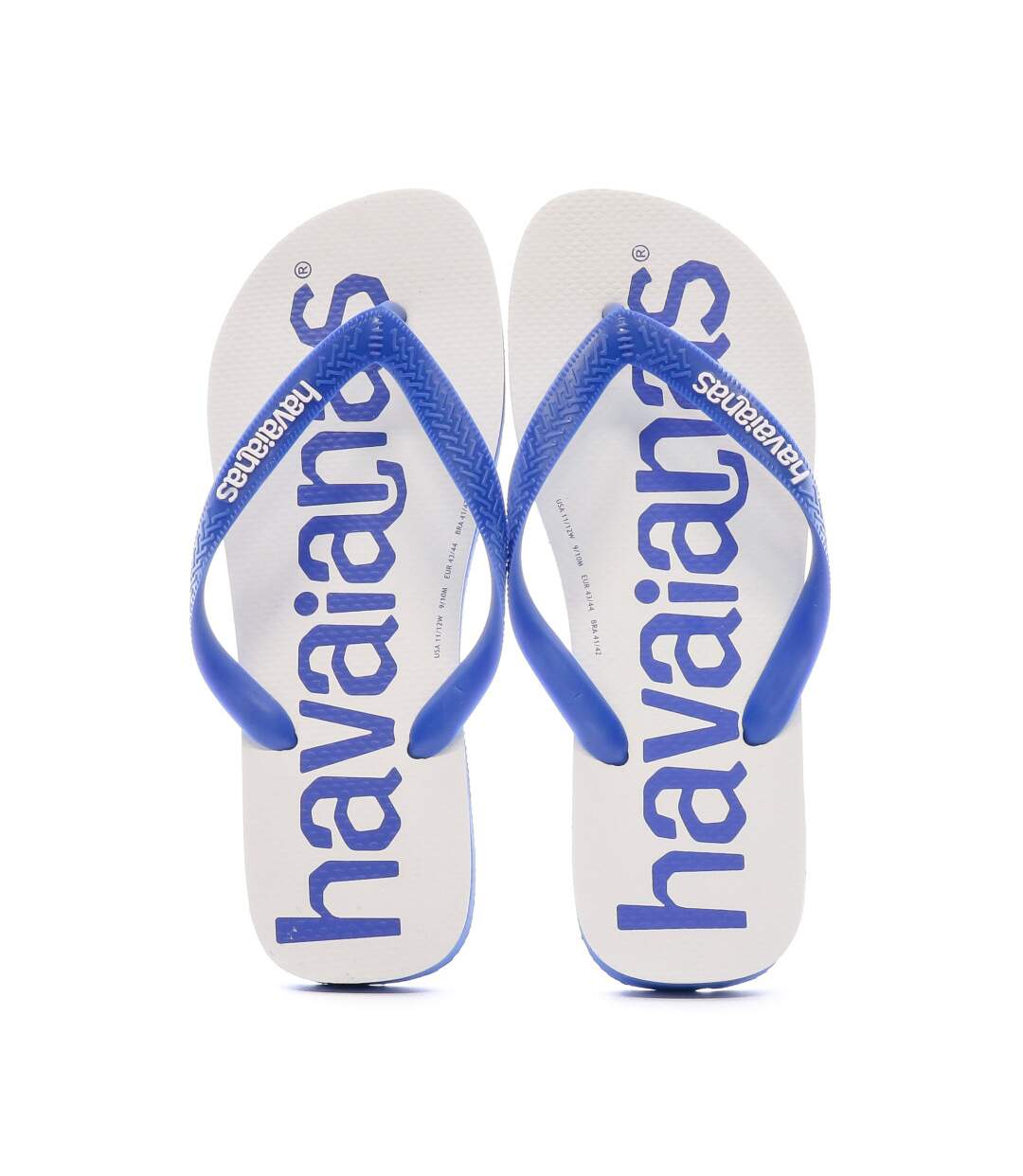 Tongs Blanc/Bleu Mixte Havaianas Logomania 2