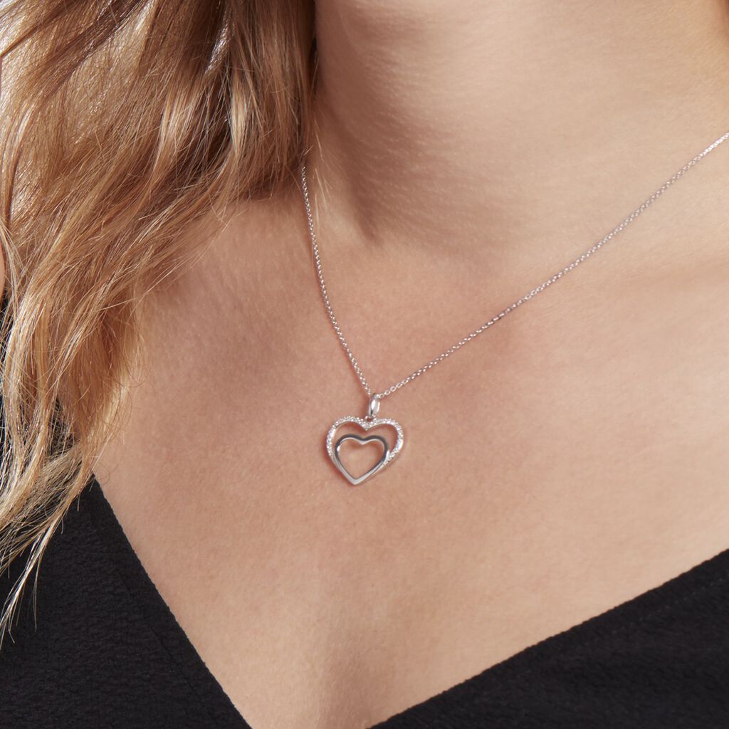 Collier Gasparde Argent Blanc Oxyde De Zirconium