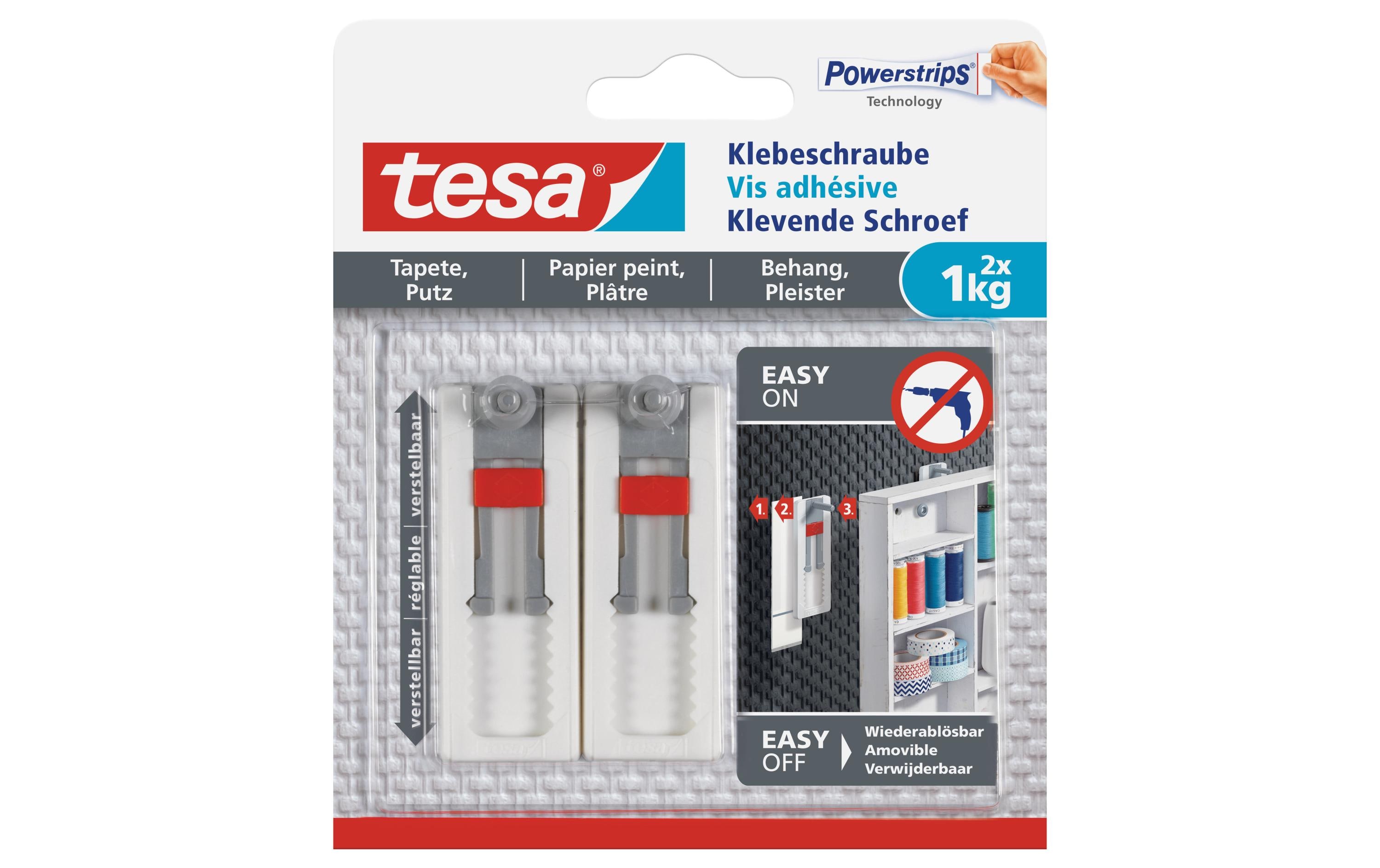 Klebeschraube 1 kg für Tapeten + Putz, verstellbar2 Stück