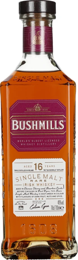 BUSHMILLS 16 YEARS SINGLE MALT 70CL