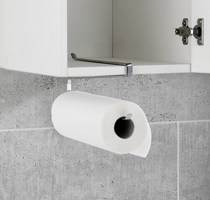 Porte essuie-tout Wenko P. 31 cm x H. 11 cm en métal gris