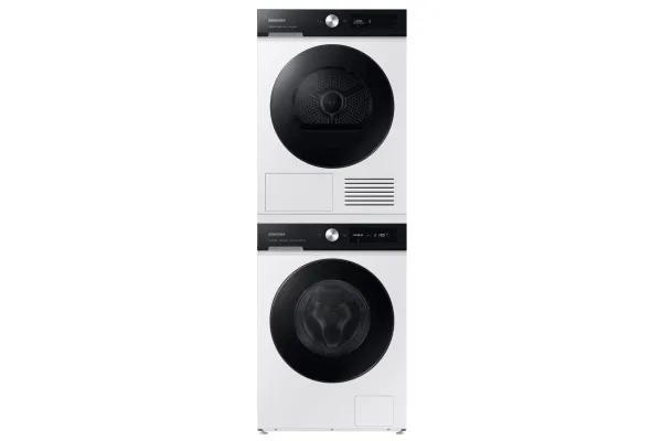 Samsung DV90BB7445GES7, Fritstående, Front-læsning, Kondensering, Hvid, Dreje, Berøring, Højre
