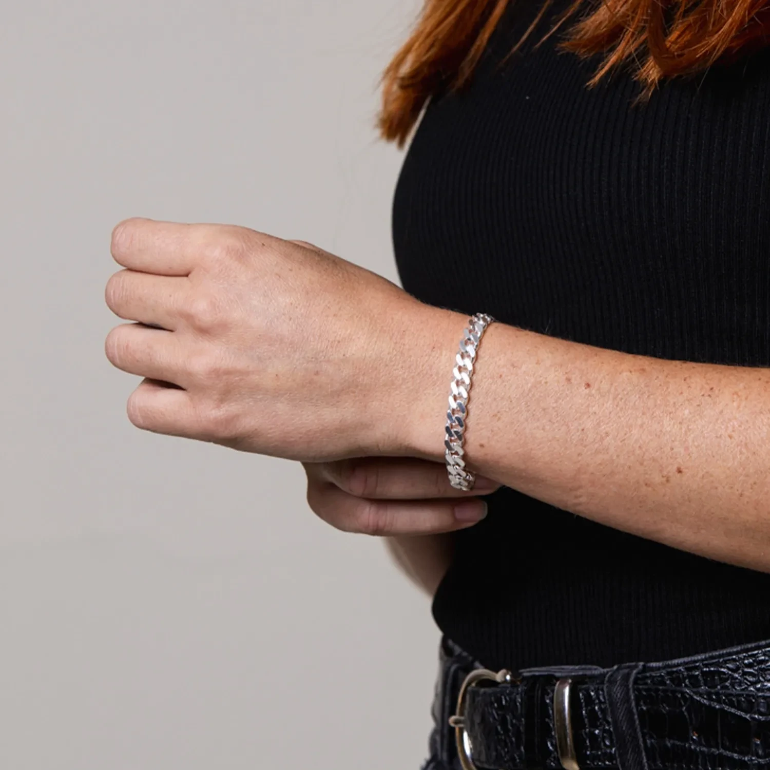 IX Studios IX Chunky Curb Armbånd 22 kt. Sølv DMV0357SL