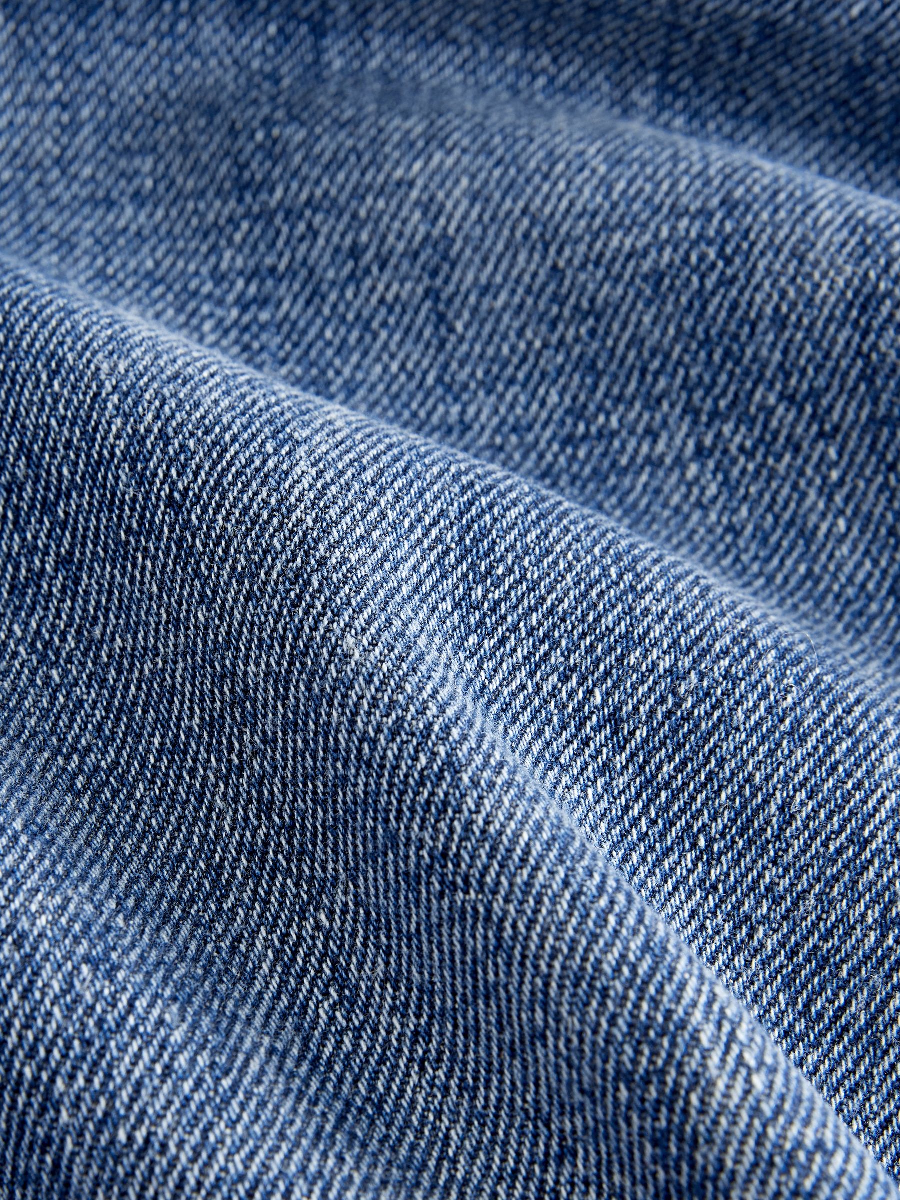 Donkerblauw - Darted Knee Barrel 100% Katoenen Jeans