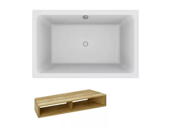 Baignoire bain douche 120 X 80 JACOB DELAFON Capsule + marche pieds