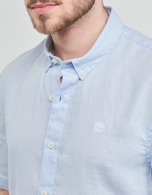 Timberland - SS MILL RIVER LINEN SHIRT SLIM - Bleu ciel