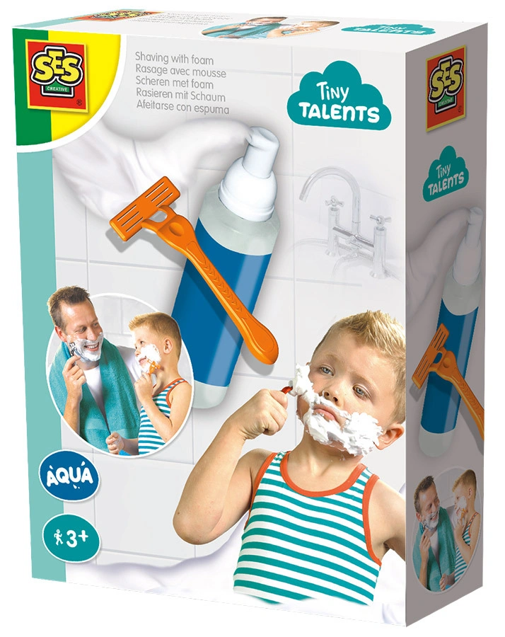 Badewannenspielzeug TINY TALENTS – RASIEREN mit Schaum