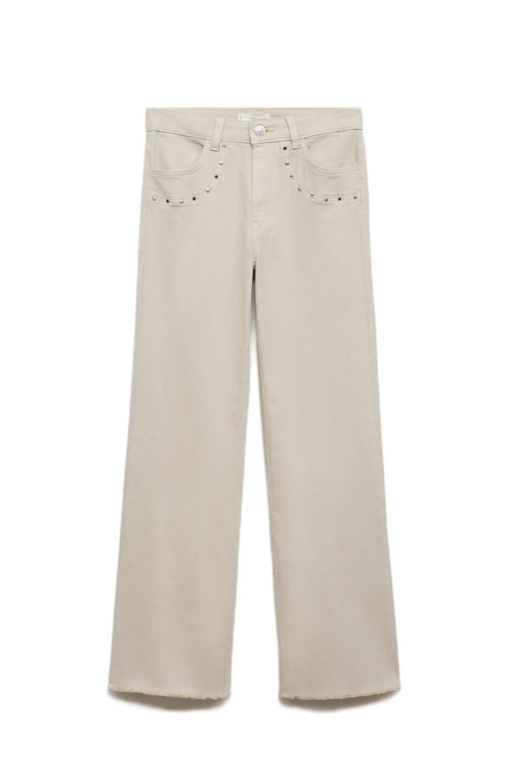 MANGO TEEN straight casual broek grijs