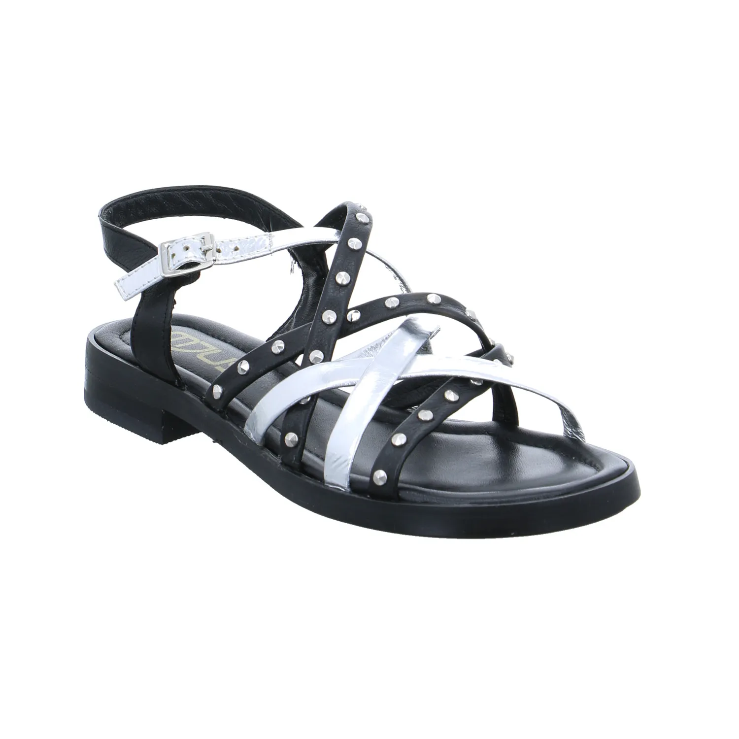 MJUS Sandalette Schwarz Leder