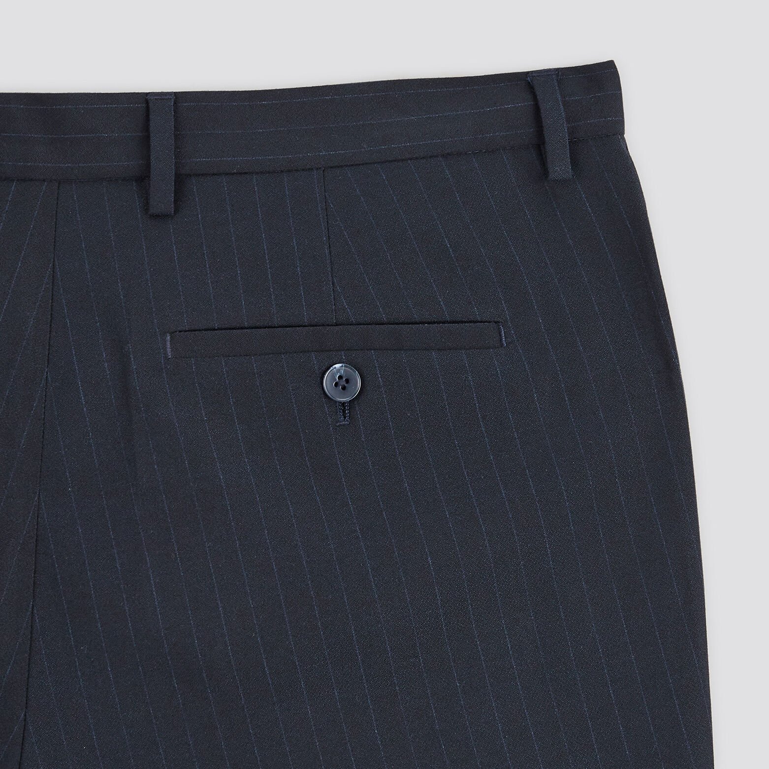 Pantalon chino slim à rayures Bleu foncé