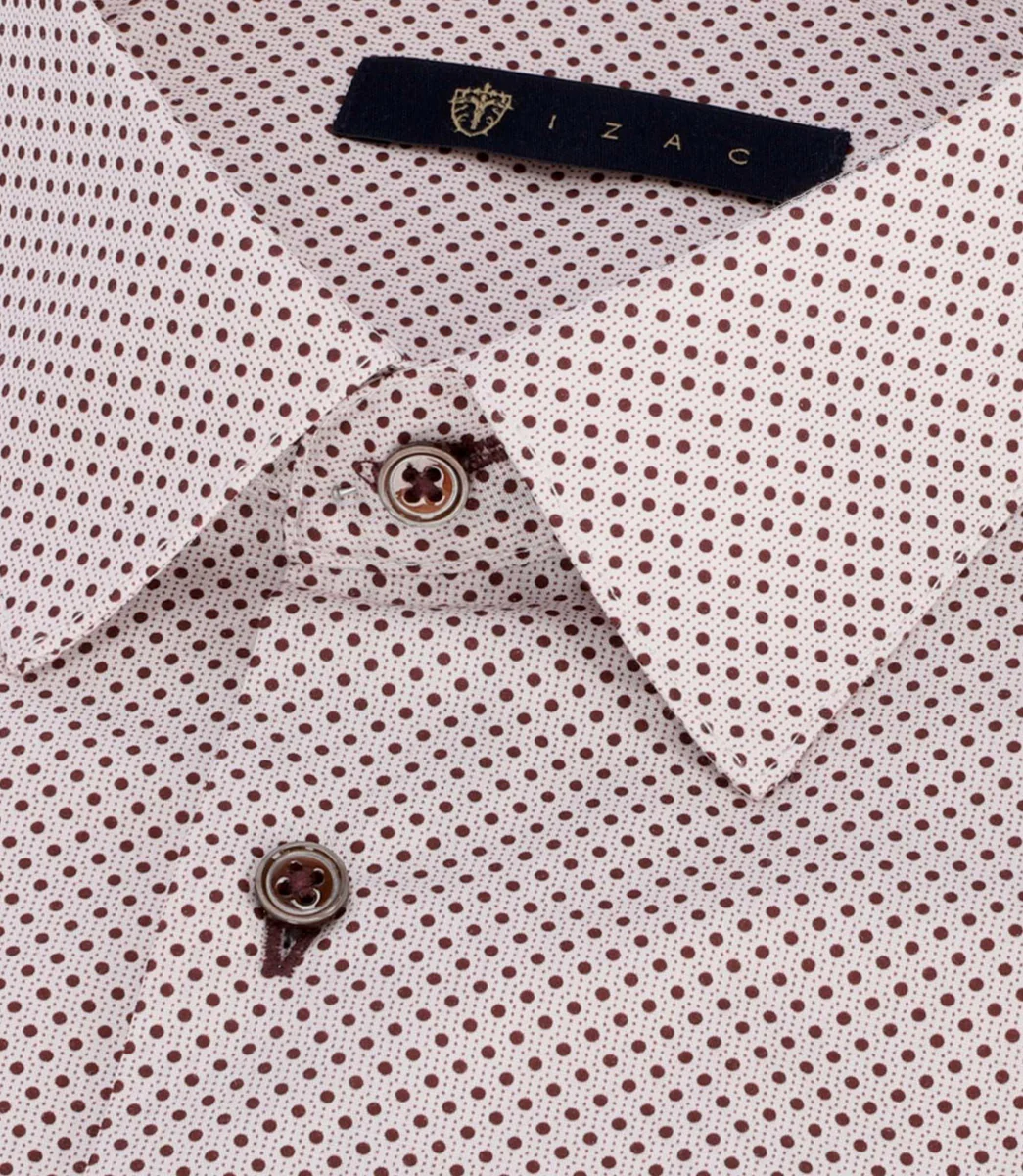 Chemise à imprimé pois bordeaux PARKER