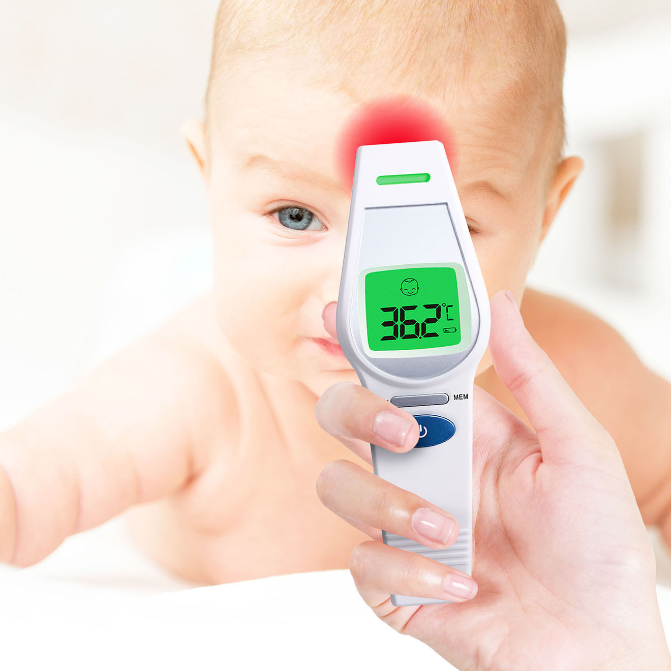 Yoghi Thermomètre frontal norme médicale blanc