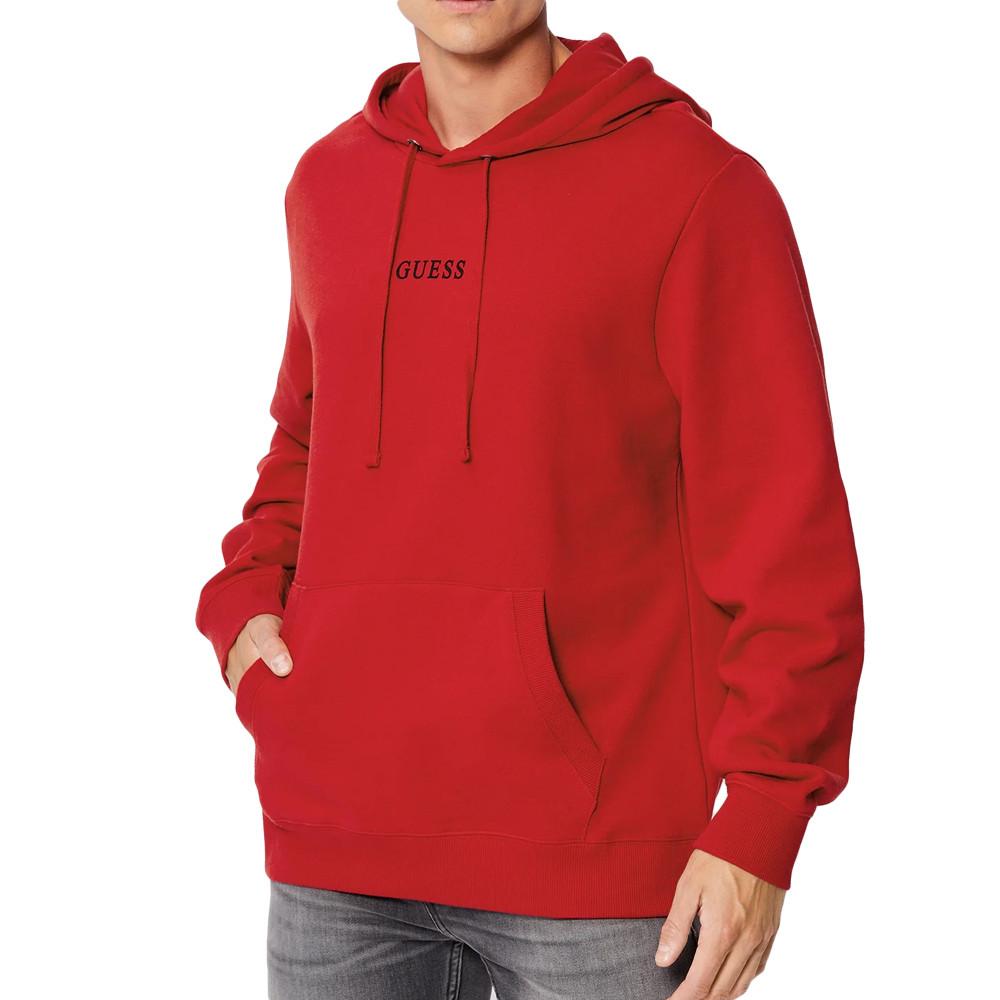 Guess Sweat à Capuche Rouge Homme Guess Roy
