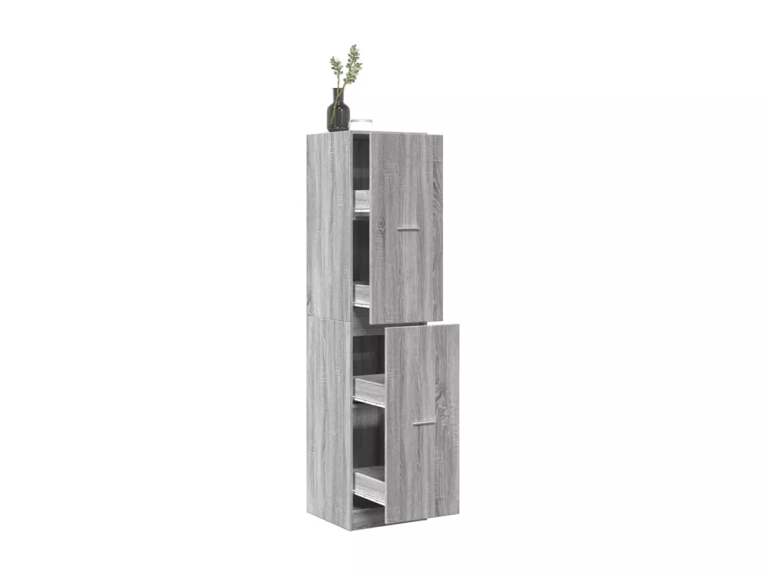 Armoire apothicaire sonoma gris 40x41x174,5cm bois d'ingénierie