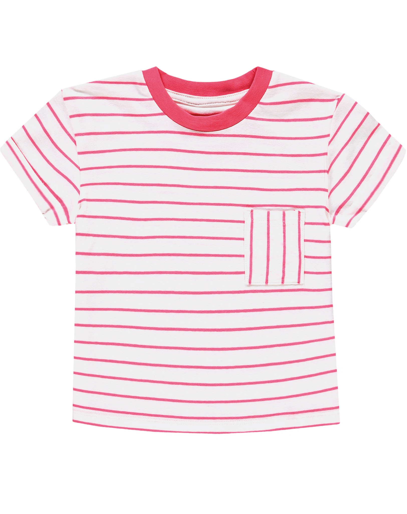 T-Shirt SPRINGTIME gestreift in koralle